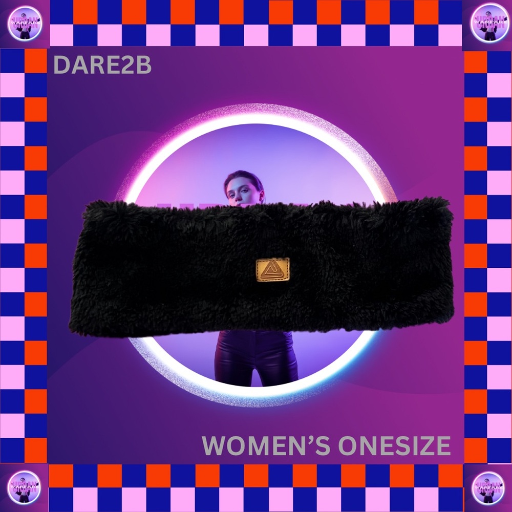 Dare2B Black faux fur headband